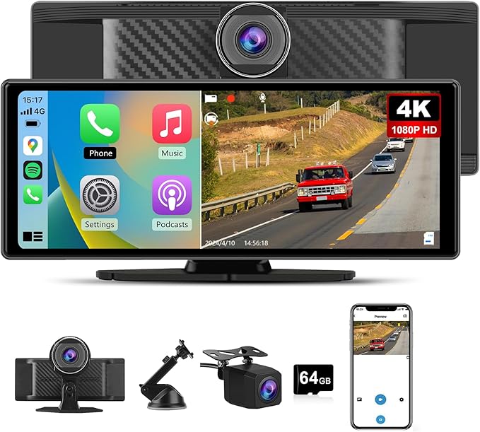 10.26" Portable Apple Carplay Screen