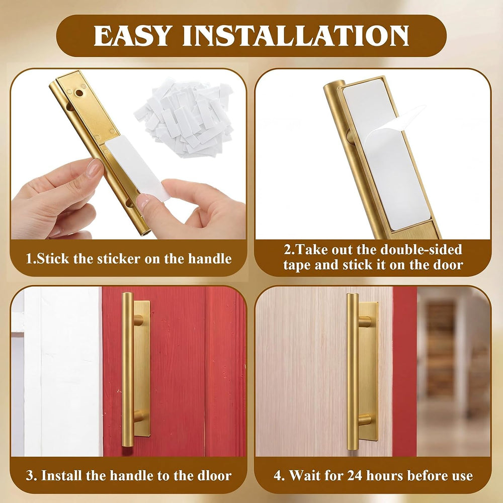 Barydat 50 Pack Self Stick Push Pull Helper Stick on Drawer Pulls ABS Plastic...
