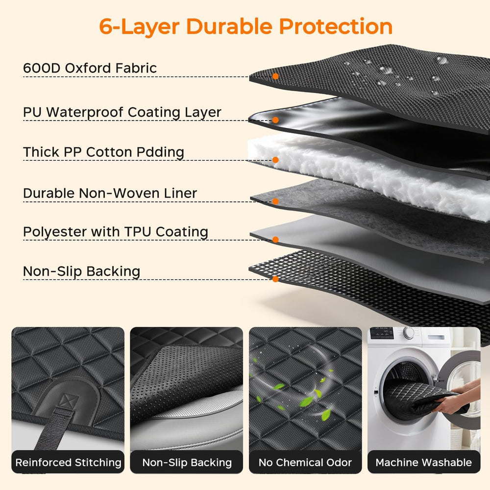 URPOWER Dog Car Seat Cover for Back Seat, 100% Waterproof Hammock for Car
