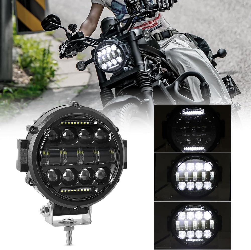 BESTZHEYU 2PCS 7 Inch Round LED Off Road Working Lights 60W