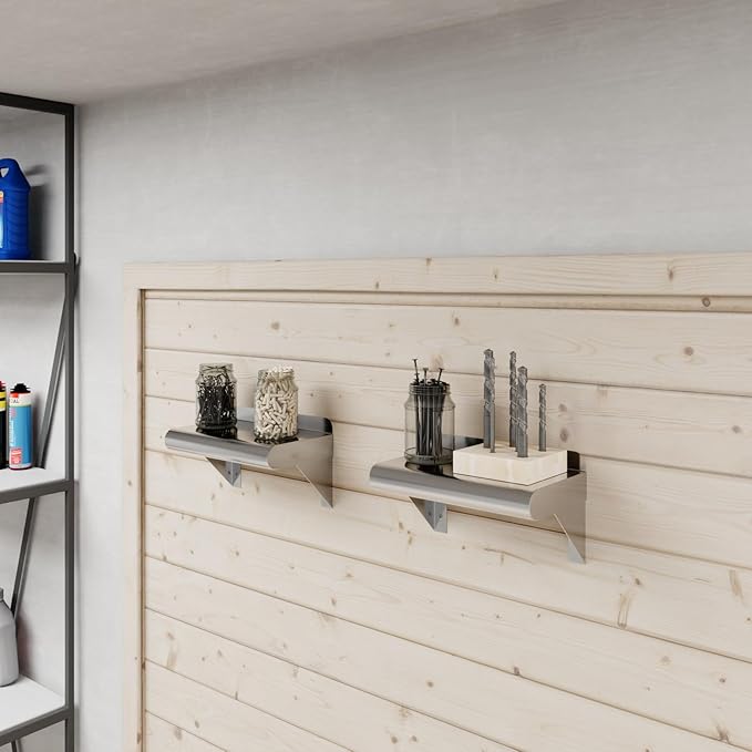 AmGood 6 in. x 10 in. Stainless Steel Wall Mount Shelf. Commercial/Home. Kitchen