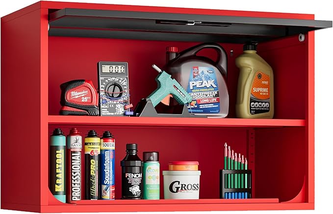 Metal Storage Cabinet Black Red Wall Cabinets