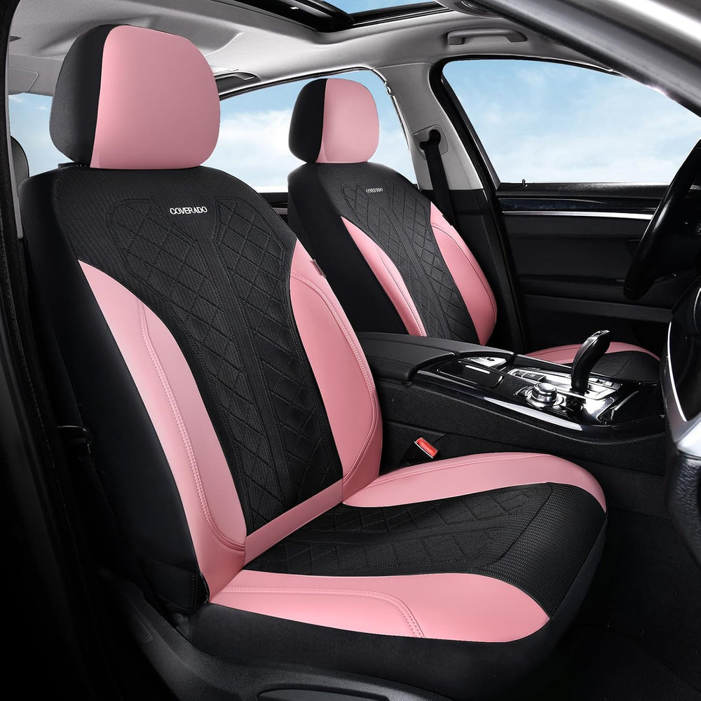 Coverado Automotive Seat Covers Full Set, Luxury Car Seat Covers, Leather Sea...