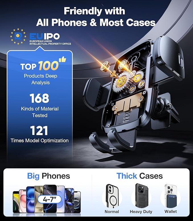 TORRAS 2025【Strongest Suction & Military-Grade】 Phone Holders
