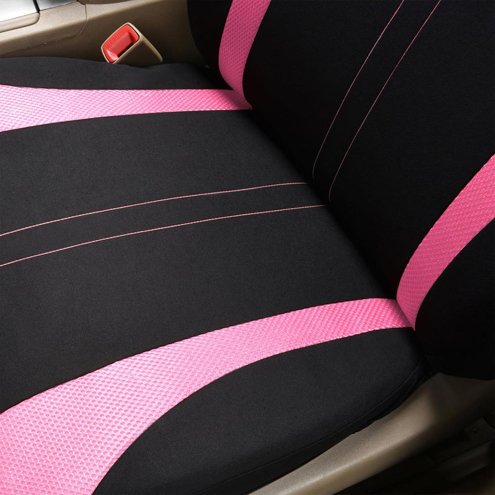 Flying Banner Car Seat Covers Full Set Front Seats and Rear Bench Mesh Fabric...