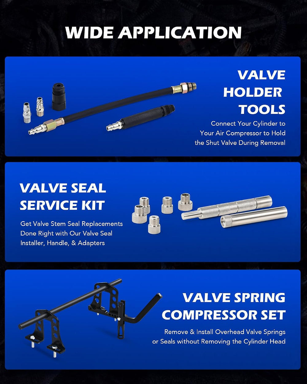 OMT Valve Spring Compressor, Valve Stem Tool Valve Holder Tool Valve Keeper
