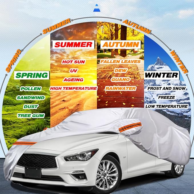 TUCAREST 6 Layers Full Car Cover