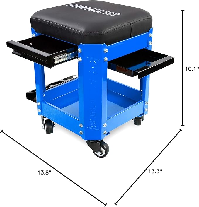OEMTOOLS 24996 Blue Workshop Creeper Seat, Rolling Stool