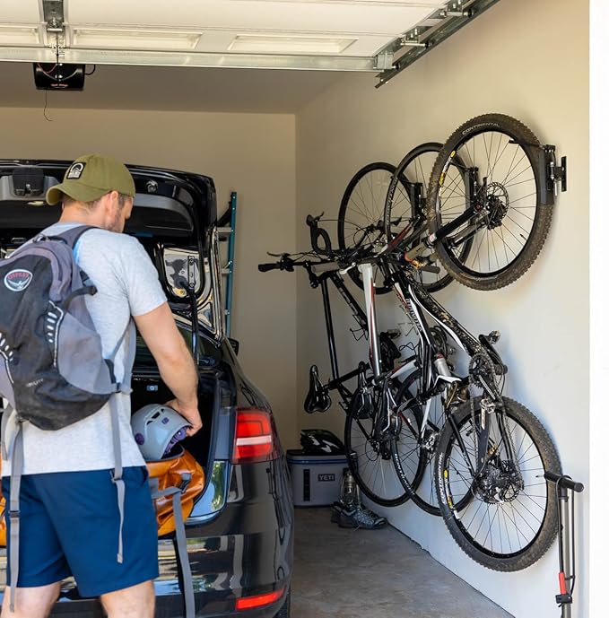 StoreYourBoard Bike Swivel Rack – Wall Mounted Garage Bike Storage, Vertical ...