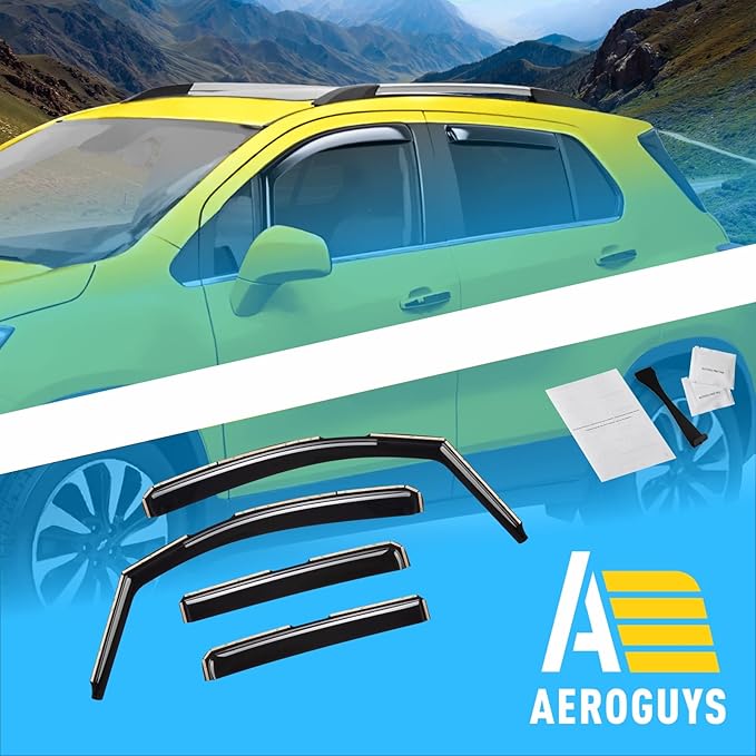 Extra Durable Window Deflectors in-Channel Window Visors Rain Guards Fit (4pcs)