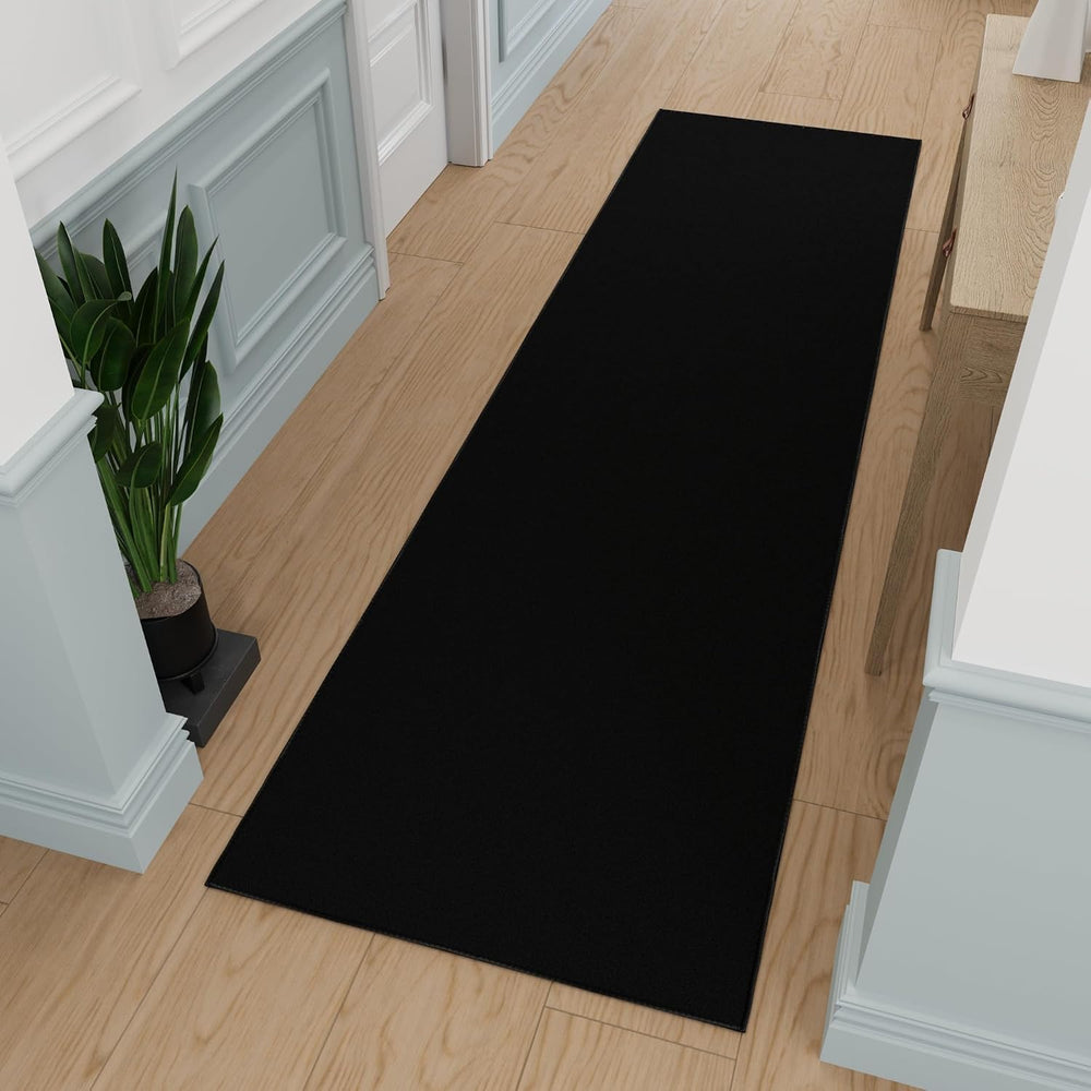 Ottomanson Hallway Runner Rug 2'7" x 9'10" Non Slip Solid A...