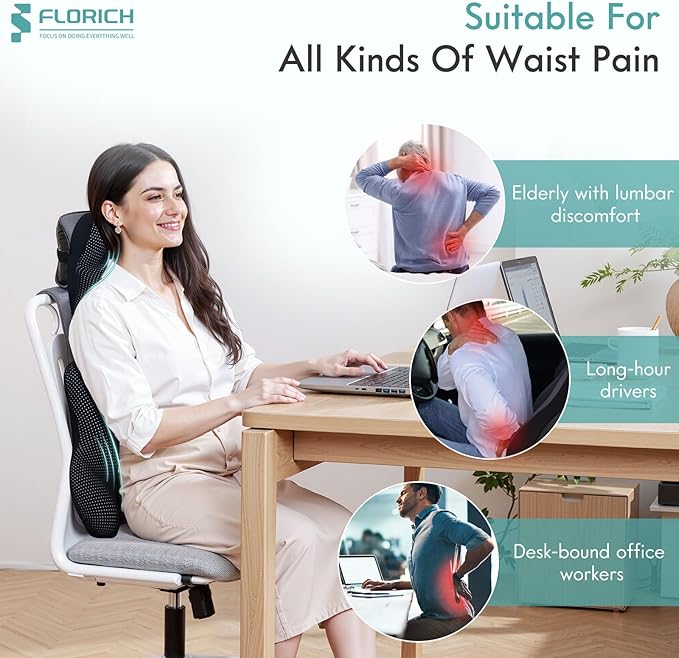 FLORICH Lumbar Support Pillow and Neck Headrest Pillow