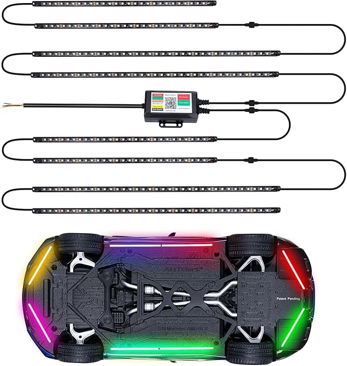 8PCS Car Underglow Light Bar Kit
