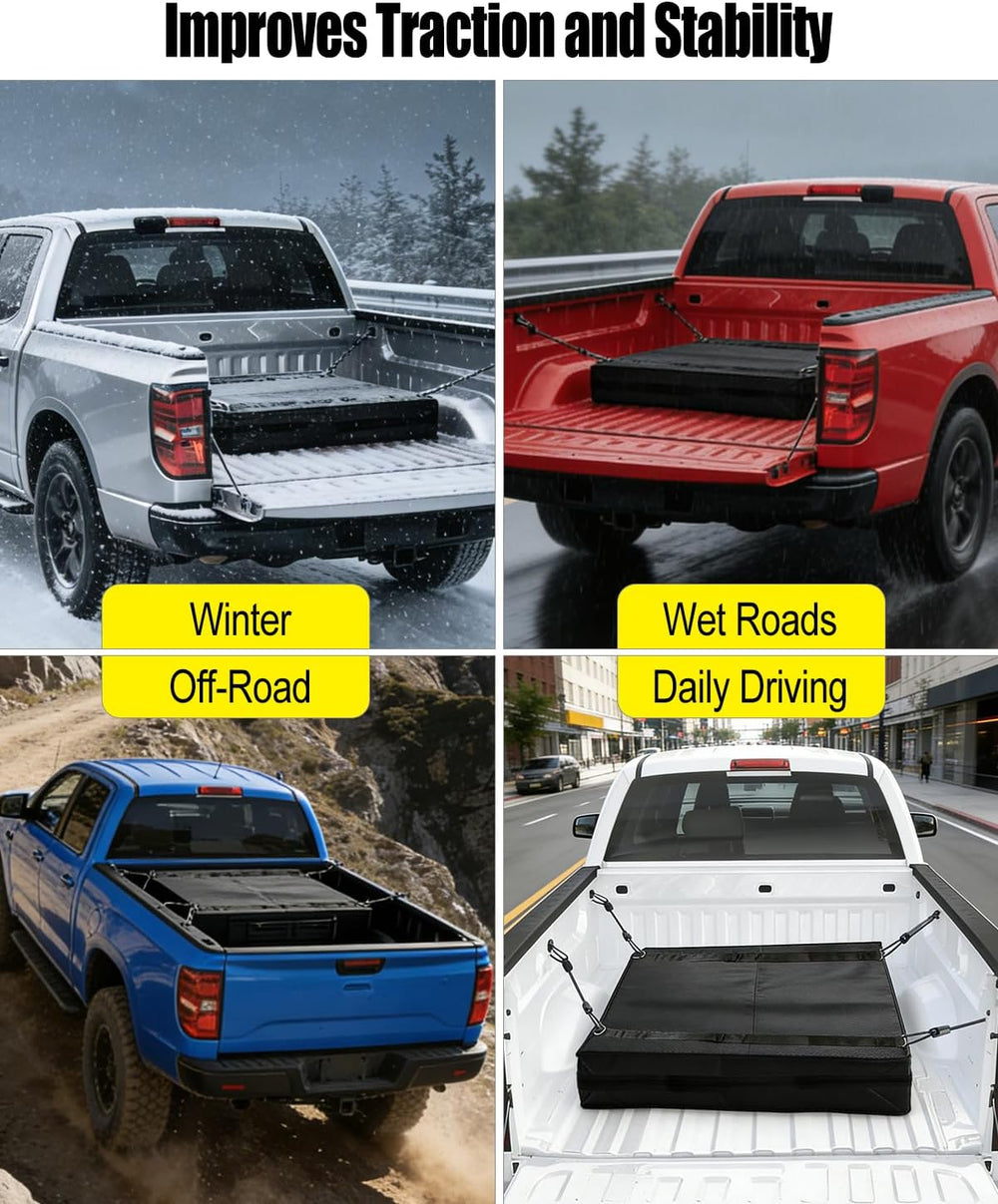 Truck Bed Weight Bag for Off-Road Traction, All Weather Weight Organizer with...