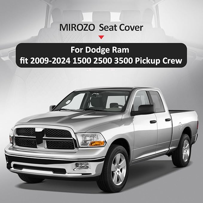 MIROZO Seat Covers for Ram, Waterproof Truck Seat Covers Compatible