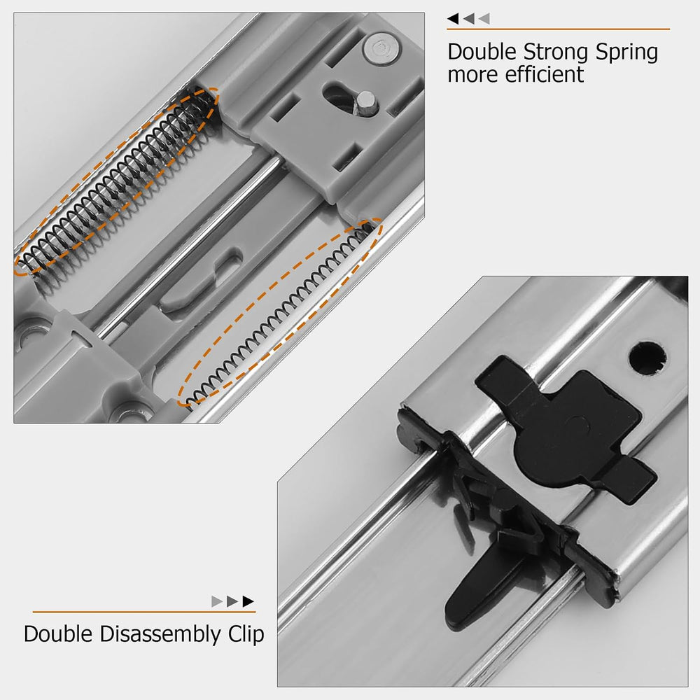 LONTAN 6 Pairs 18 Inch Soft Close Drawer Slides Heavy Duty 100lb Capacity
