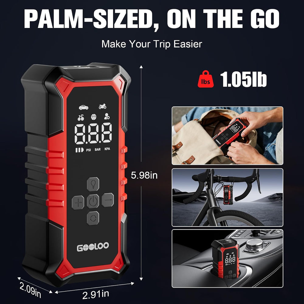 GOOLOO A6 Gear 160 PSI & 7500mAh Tire Inflator Portable Air Compressor