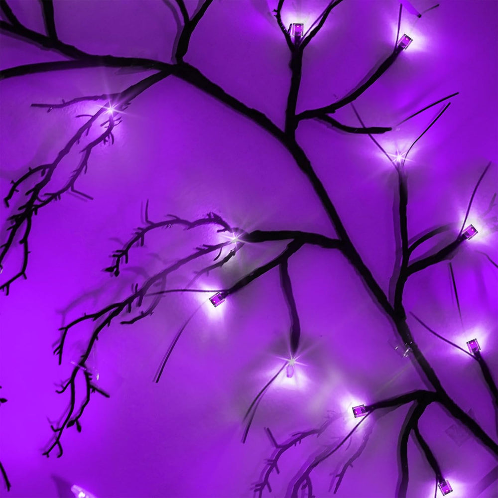 Couah [8 Modes & Timer] 9 Ft 72 LED Halloween Willow Vine Twig Garland wi...
