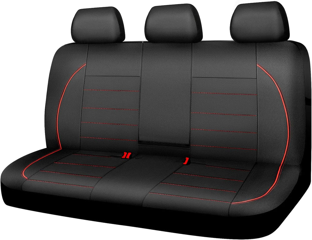 CAR PASS Leather Back Seat Cover,Piping Waterproof Bench Seat Cover, Rear Sea...