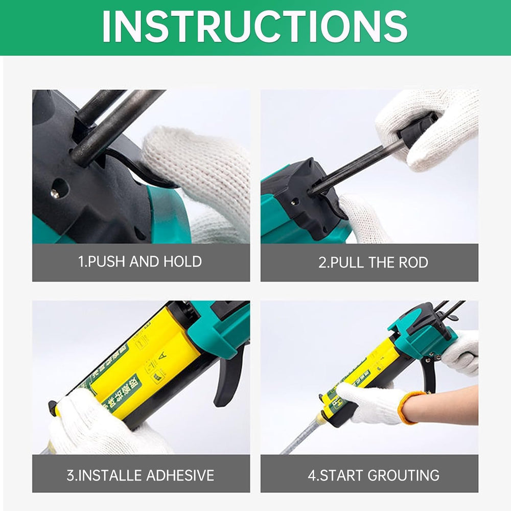 Double Caulking Gun,Dual Epoxy Gun for 400 mL(13.5 fl oz,1:1 Mix Ratio),Manua...
