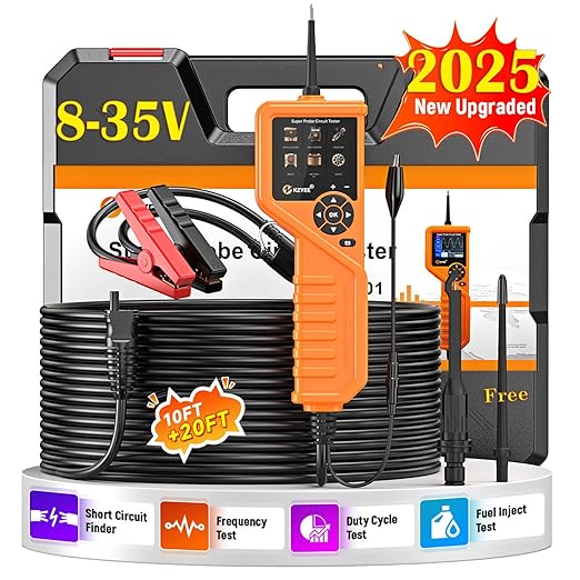 KZYEE KM601 Power Circuit Probe Kit, 12V-24V Automotive Circuit Tester