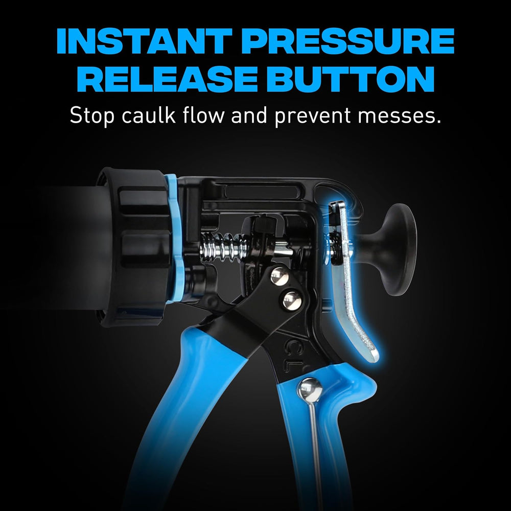 OX Professional Sausage Caulk Gun - 24:1 Thrust Heavy Duty Caulking Gun