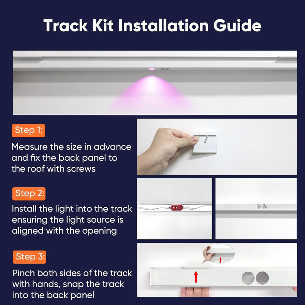 APPECK 50ft Dual Lens Track Kit Only for Permanent Outdoor Lights Pro