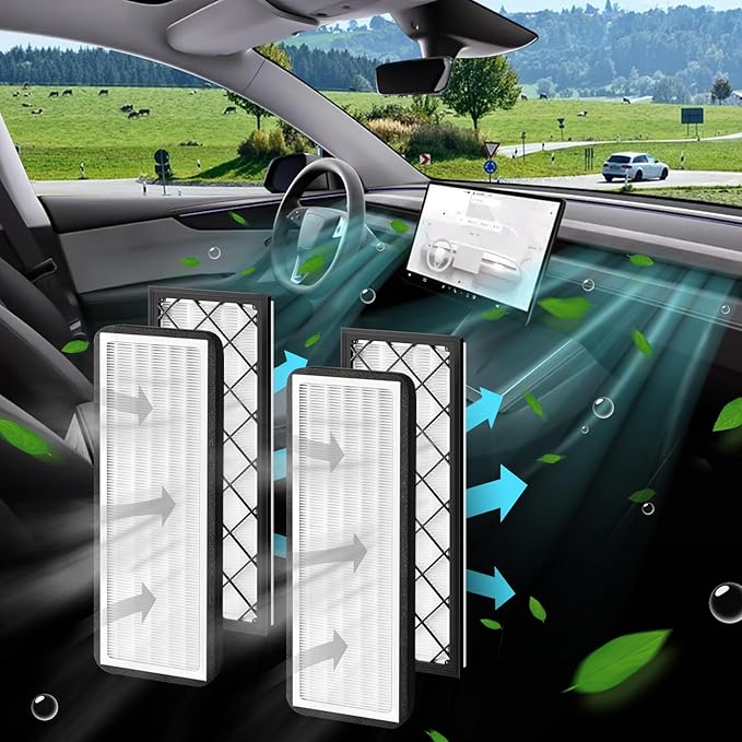 Tesla Model Y Intake Cabin Air Filter HEPA (4PCS)