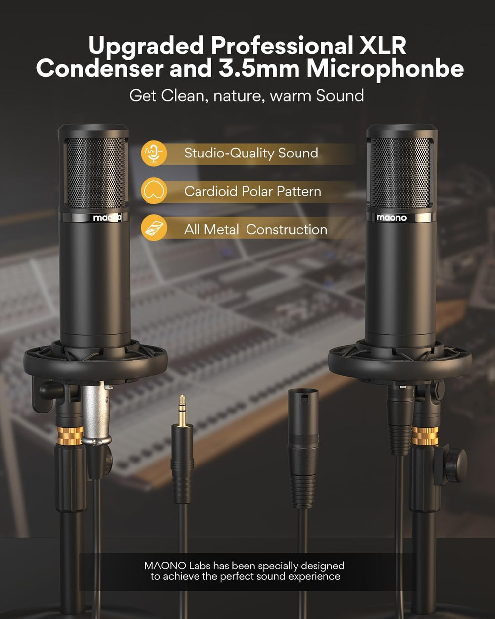 MAONO-MaonoCaster-Podcast Equipment Bundle for 2-includes All-in-one Audio In...