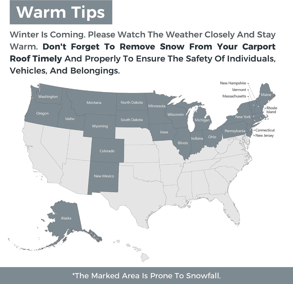 GREEN PARTY 12x25 ft Metal Carport Heavy Duty Frame Canopy Garage Shelter