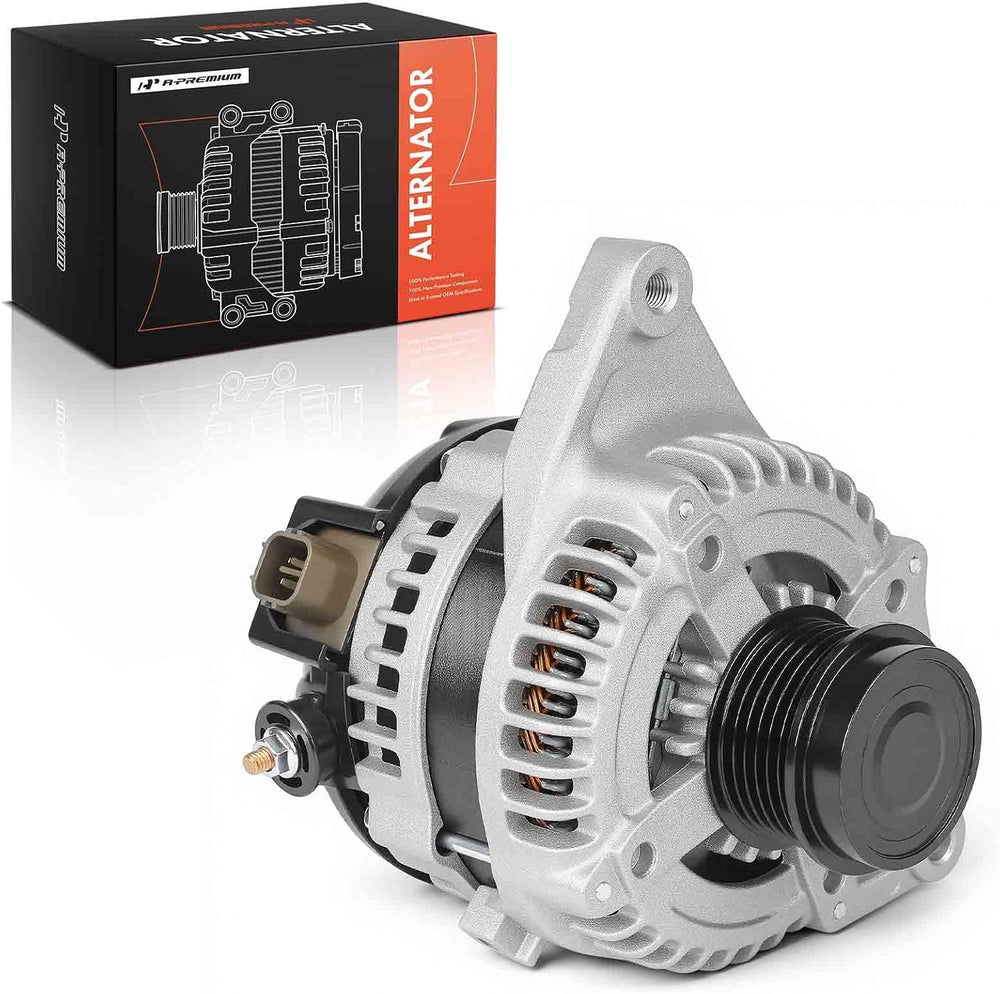 A-Premium Alternator, 12V 100A 6-Groove Clutch Pulley Clockwise