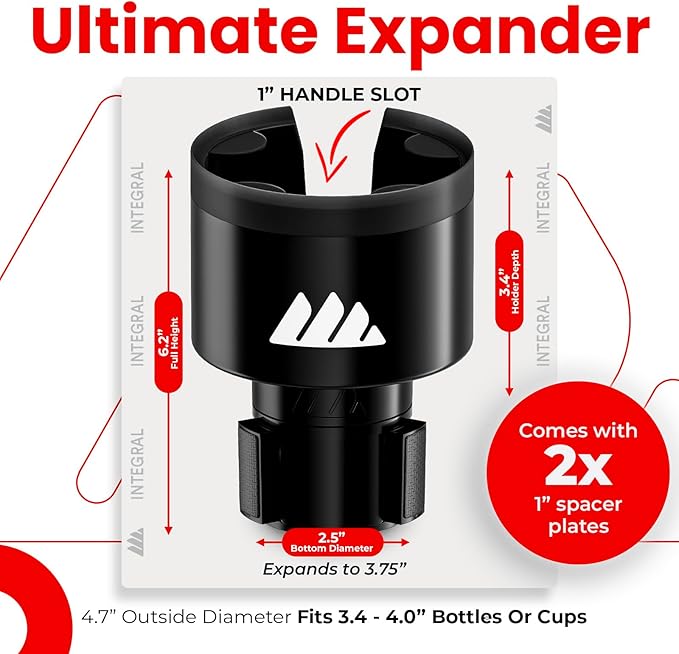 Integral Ultimate Expander Car Cup Holder (2 Pack)