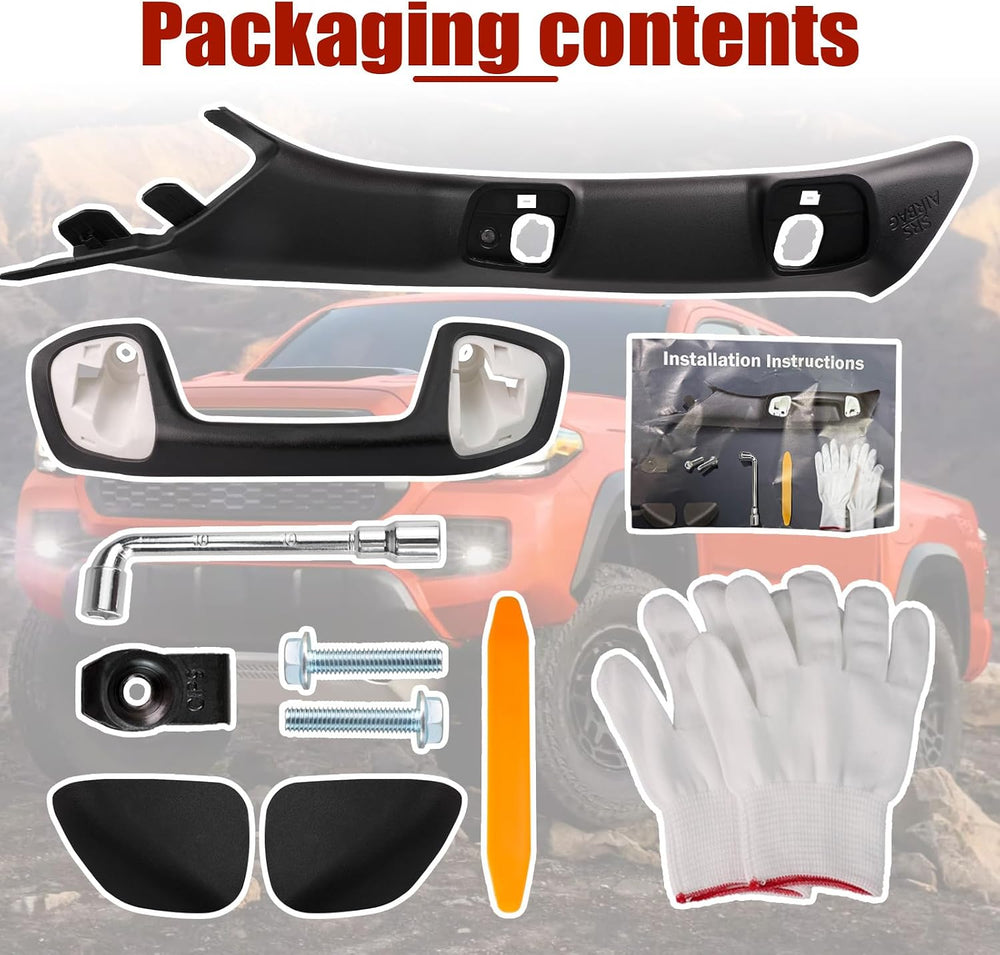 A-Pillar Grab Handle for Toyota Tacoma 3rd Gen 2016-2023 Black | Driver side ...