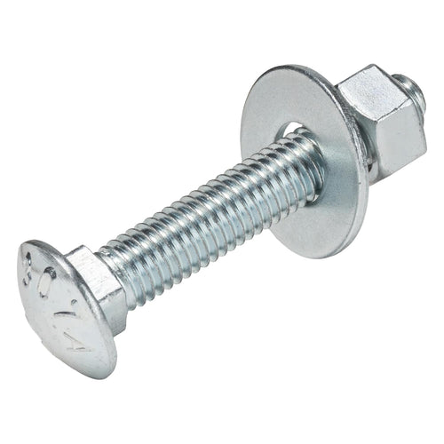 1/2" x 3" (25 pack) zinc carriage bolt shown in use
