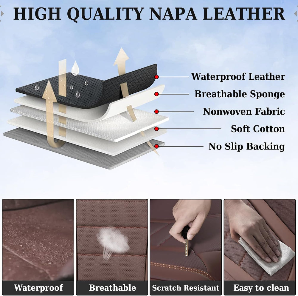 Coverado Car Seat Covers Front, Seat Covers for Cars, Waterproof 2-Pack Car S...