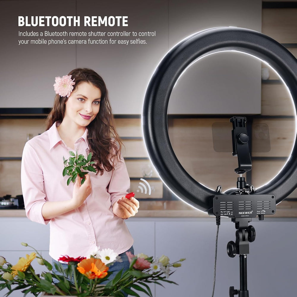 NEEWER 55W 18"/45cm Ring Light Kit [New Version], with Tripod Stand, RL-18