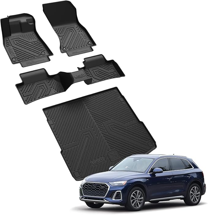 LASFIT Floor Mats & Cargo Mat for Audi Q5/SQ5 2018-2025, TPE All Weather
