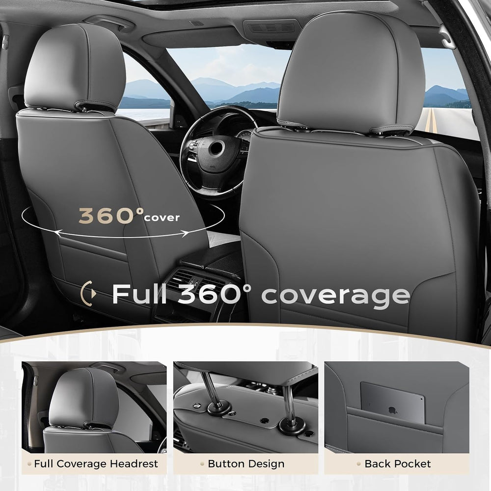 Coverado Car Seat Covers Full Set, Seat Covers for Cars, Front Seat Covers an...