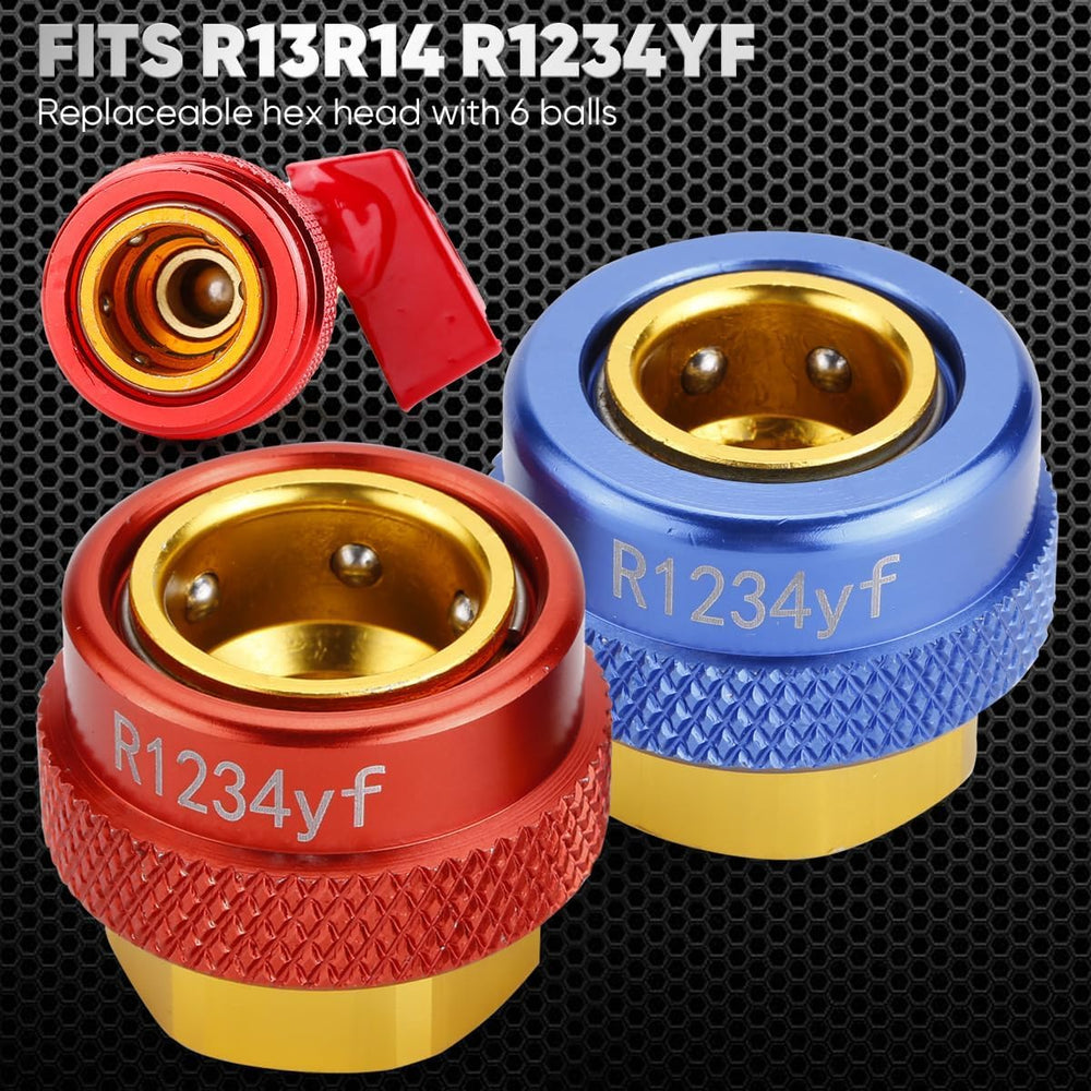 Automotive R134a R1234yf R22 Valve Core Remover Installer Tool Set - Auto Air...