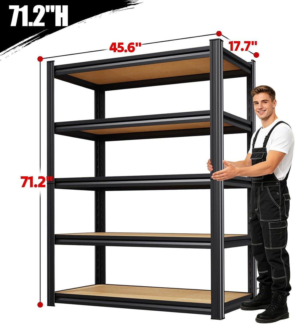 71.2H''45.6W Storage shelves, Adjustable Garage Shelving Shelving Unit