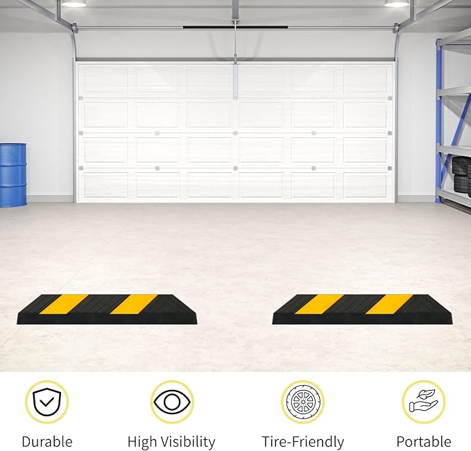 Heavy-Duty Parking Curb Wheel Stop (4Pack)