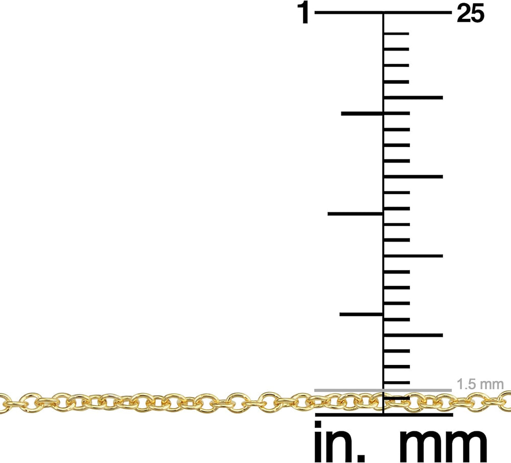Kooljewelry Womens Chain Elegant - 14k Gold Filled Cable Chain Necklace
