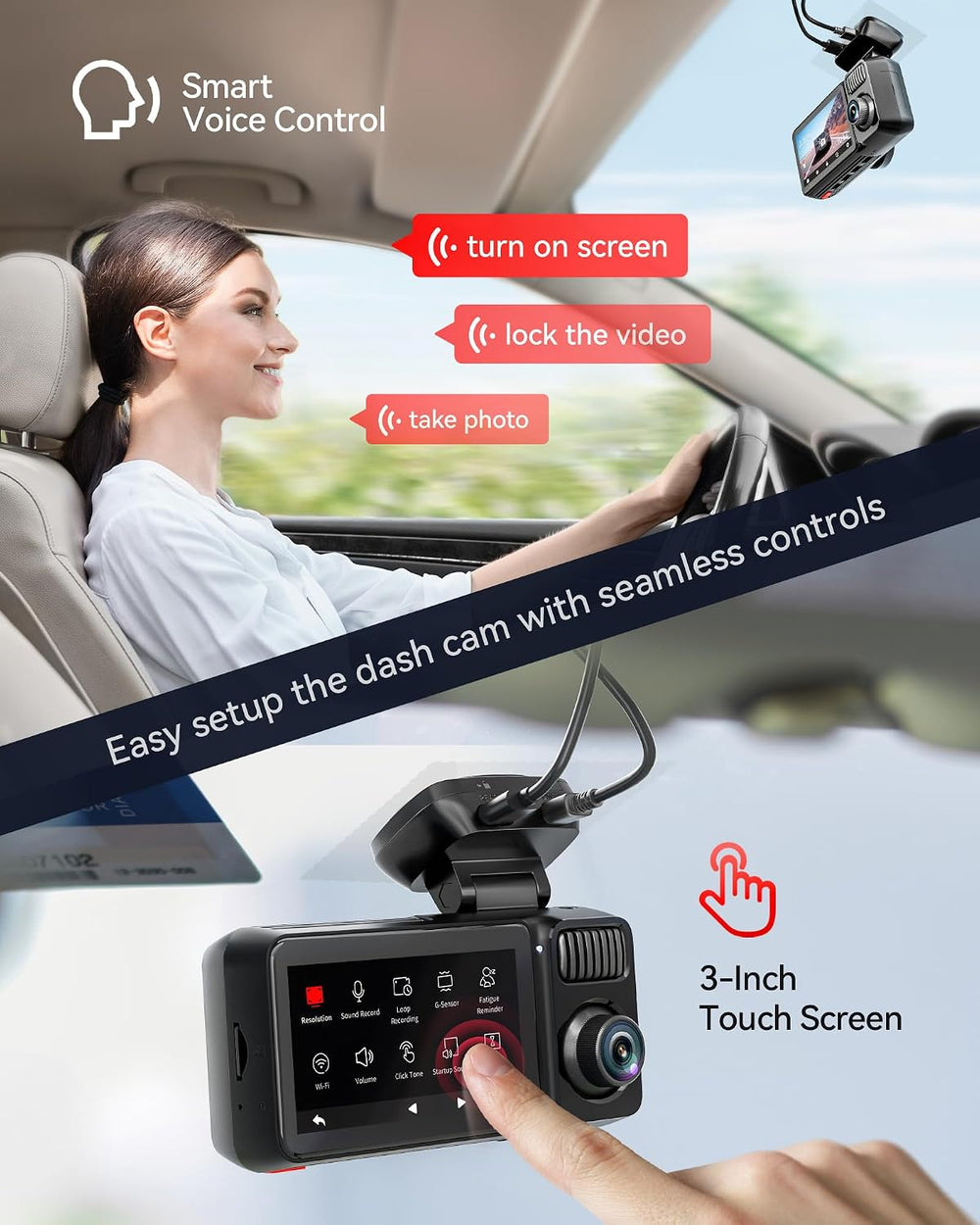 REDTIGER F17 Elite 4K Dash Cam 3 Channel, STARVIS 2 IMX678 & IMX675, 128G...