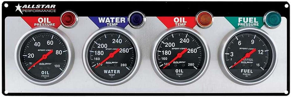 Allstar PerformanceAllstar ALL80114 Auto Meter Sport Comp 4-Gauge Panel Kit