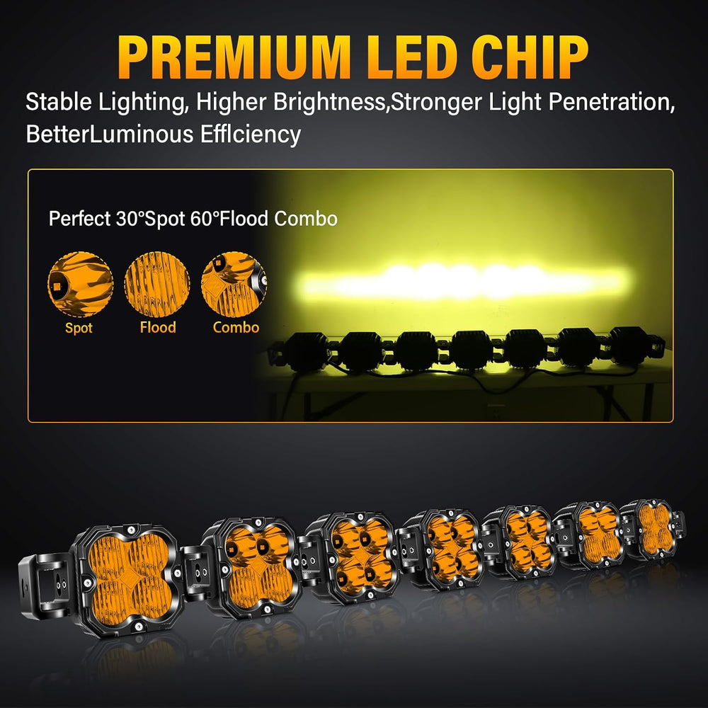 Willpower 46 inch 210W Amber Straight Curved Adjustable & Linkable LED Li...