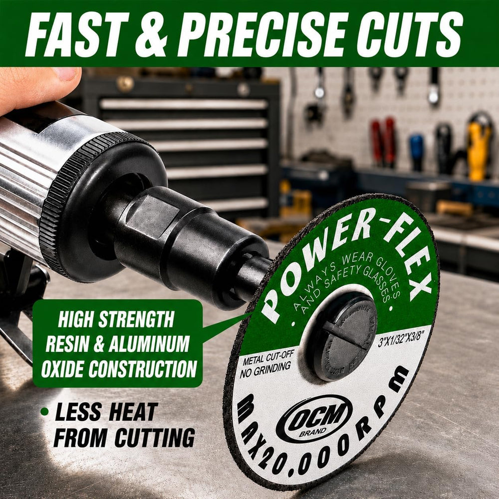 50 Pack - Cut Off Wheels 3 Inch x 1/32 Inch x 3/8 Inch for Cutting All Steel ...