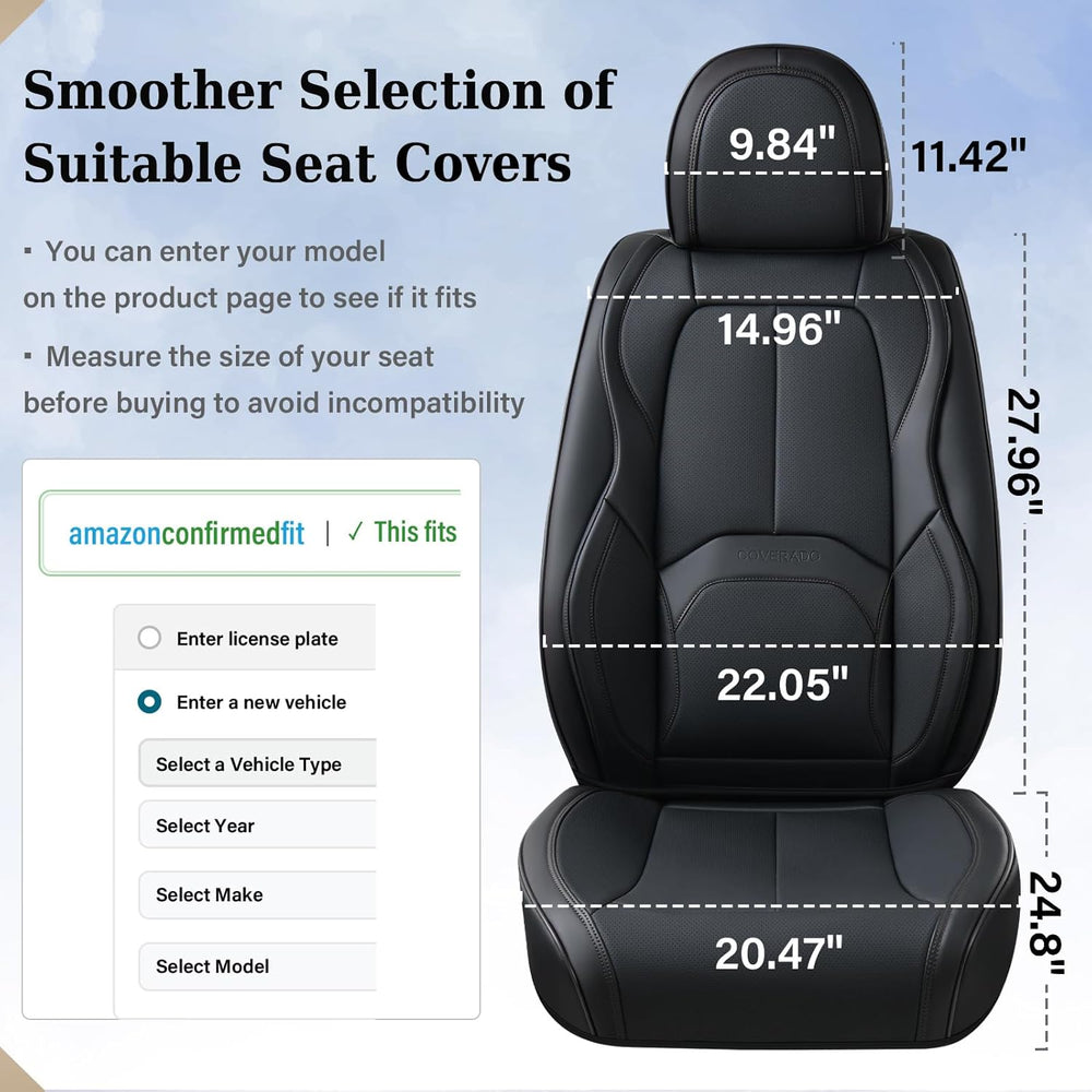 Coverado Automotive Seat Covers, Leather Seat Covers Front Seat, Luxury Car S...