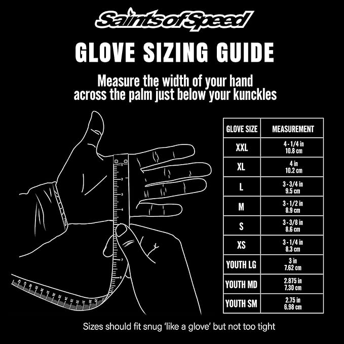 Saints of Speed Motorcycle Gloves – Knuckle Protection, Leather Palms,