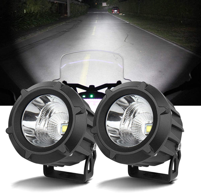 Chelhead 3.5 Inch Round LED Fog Lights - Motorcycle Auxiliary Lights Compatible with Jeep, ATV, Car, SUV, UTV, Trucks, Tractor, VAN, RV, Trailer