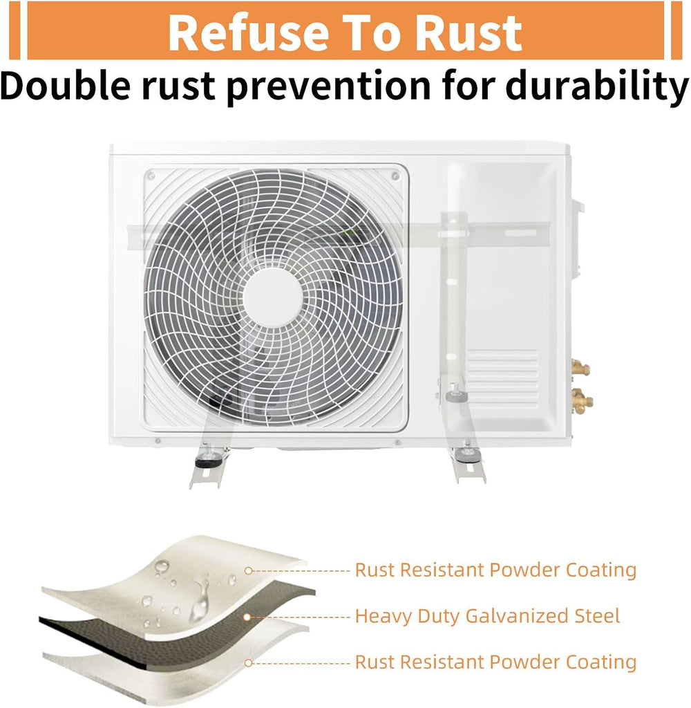 Mini Split Air Conditioner Bracket, Outdoor Wall Mounting Bracket for Ductles...